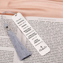 Load image into Gallery viewer, Christian Religious Gifts for Women Bible Verse Bookmark Inspirational Gifts for Her Girls Catholic Christmas Thanksgiving Gifts for Goddaughter Friend Sister Book Lover Gift Easter Birthday Keepsake
