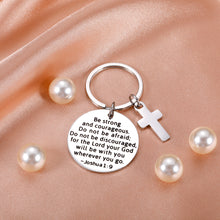 Load image into Gallery viewer, Christian Religious Gifts for Women Men Inspirational Bible Verse Keychain for Godson Goddaughter Kids Graduation Catholic Gifts for Birthday Christmas Easter Baptism Quote Gifts for Boys Cross Charms
