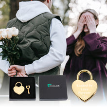 Load image into Gallery viewer, Heart Lock Gifts for Boyfriend Girlfriend Love Lock Keepsake for Couple Valentines Anniversary Engraved Heart Padlock Gifts for Husband Hubby Wife Fiance Romantic Gifts for Wedding Engagement Birthday
