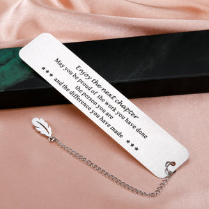 Inspirational Retirement Gifts for Women Men Appreciation Bookmark with Chain for Retired Boss Leader Office Colleagues Happy Retirement Coworker Leaving Gifts for Teacher Nurse Retiree Book Lovers