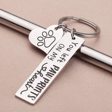 Load image into Gallery viewer, Personalized Memorial Gift Jewelry Keychain Loss of Pet -Custom Made Memorial Charm Dog Cat DIY Crafts-Family Friend Pet Loss Sympathy Memorial Gift Paw Print- You Left Paw Prints On My Hearts
