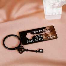 Load image into Gallery viewer, Coworker Appreciation Gifts You Are A Key Part of Our Team Keychain for Boss Employee Office Colleague Friends Leaving Farewell Thank You Christmas Gifts for Women Men Leader Retirement Birthday Gifts
