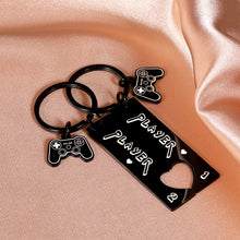 Load image into Gallery viewer, Player 1 Player 2 Christmas Valentines Day Gifts for Boyfriend Girlfriend Funny Gamer Gifts for Couples Matching Keychain for Men Husband from Wife Couple for Fiance Groom Birthday Anniversary Wedding
