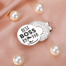 Load image into Gallery viewer, Golf Ball Marker Gifts for Boss Manager Coworker Leaving Gifts for Leader Supervisor Best Boss by Par Magnetic Hat Clip for Mentor Boss Lady Funny Bosses Day Farewell Promotion Retirement Golf Gifts

