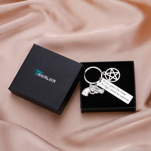 Load image into Gallery viewer, Supernatural Tv Show Supernatura Keychain Merchandise Gift Fan Inspirational Music Lover Gift Best Friend Coworker Driver Picks The Music Shotgun Shuts His Cakehole Supernatural
