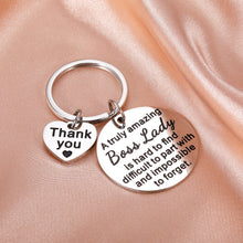 Load image into Gallery viewer, Boss Lady Gifts for Women Boss Day Appreciation Keychain for Girl Boss Female Farewell Gifts for Manager Supervisor Coworker Leaving Retirement Promotion Employee Appreciation Office Christmas Gifts
