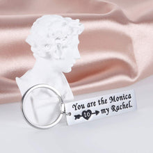 Load image into Gallery viewer, 2Pcs Friends TV Show Merchandise Keychain Best Friend Gifts For Women - You are the Rachel to My Monica Birthday Wedding Chrismas Jewelry Keyring
