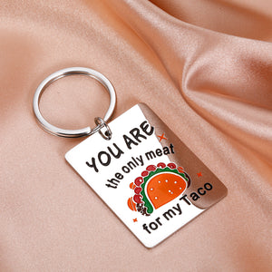 Funny Boyfriend Valentines Day Gifts Keychain for Men Husband Fiance Naughty Couple Gifts for Hubby Groom from Wife Girlfriend Sweet Birthday Anniversary Wedding Engagement Taco Lovers Soulmate Gifts