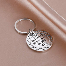 Load image into Gallery viewer, Inspirational Graduation Gift Keychain for Women Her Teen Girls Class 2021 Nurse She Believed She Could so She Did Graduation Birthday Present Keyring
