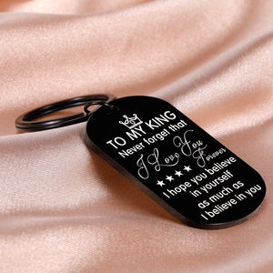 Anniversary Gifts for Him Husband I Love You Gifts for Men Boyfriend To My Man Keychain for Hubby Groom Fiance Valentines Day Wedding Gifts Couple Keyring for Birthday Christmas from Wife Girlfriend