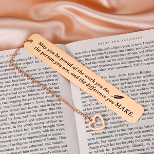 Employee Appreciation Bookmark for Team Office Thank You Retirement Gifts for Women Men Teacher Coworker Leaving Farewell Work Gift for Boss Leader Colleague Birthday Holiday Christmas Book Lover Gift