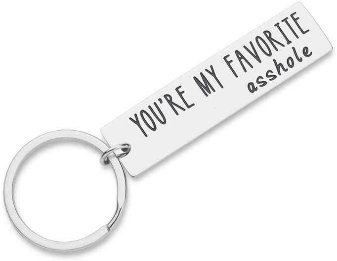 Tritiara You’re My Favorite Keychain Husband Gifts for Boyfriend from Wife Girlfriend Wedding Birthday -Anniversary for Wife Her Him Wifey Hubby Funny Gifts