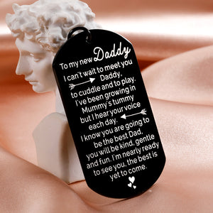 Fathers Day Gifts for New Dad to Be First Time Dad Gifts Keychain for New Daddy Husband from New Mommy Wife Pregnancy Baby Announcement Expecting Dad Gifts for Father to Be Appreciation Birthday Gifts