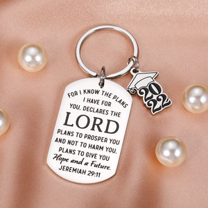 Graduation Gifts Keychain for Him Her Class of 2022 High School College Inspirational Bible Verse Gifts for Senior Nurse Students Medical Christian School Graduates Grad Gifts for Masters Son Daughter