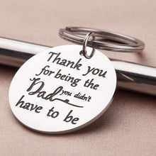 Load image into Gallery viewer, Father Gifts for Him Step Dad Father in Law Keychain from Daughter Son Adoptive Parents - Bonus dad keychain - Dad gift - Papa Daddy Keychain
