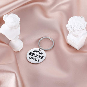Inspirational Keychains for Women Personalized Gift for Her Him Teenage college Students Engraved Crown Birthday Chrismas Jewelry Keyring