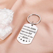 Load image into Gallery viewer, Live Like John Keychain Yellowstone National Park TV Show Merchandise Gifts for Women Men Yellowstone Themed Gift for Yellowstone Lovers Fans Birthday Thanksgiving Christmas Best Friends BFF Gifts
