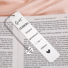 Load image into Gallery viewer, Leader Employee Appreciation Gifts Bookmark for Female Male Boss Day Thank You Gifts for Mentor Manager Supervisor Boss Lady Gift for Coworker Farewell Retirement Promotion New Job Birthday Book Lover

