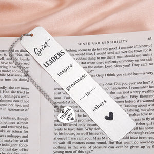 Leader Employee Appreciation Gifts Bookmark for Female Male Boss Day Thank You Gifts for Mentor Manager Supervisor Boss Lady Gift for Coworker Farewell Retirement Promotion New Job Birthday Book Lover