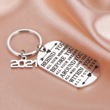 Load image into Gallery viewer, 2021 Christmas Graduation Gifts for Her Him College High School Inspirational Keychain for Women Men Senior Master Nurse Uplifting Keyring for Grads Son Daughter Teen Boy Graduation Coming of Age
