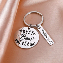 Load image into Gallery viewer, Boss Appreciation Gift Birthday Keychain for Supervisor Leader Thank You Gifts Mentor Retirement Gift Leaving Gift from Coworker Colleague Farewell Best Boss Eever to Find Christmas Key Ring
