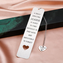 Load image into Gallery viewer, Leader Appreciation Gifts for Women Men Boss Day Thank You Gifts Bookmark for Boss Lady Supervisor Coworker Farewell Leaving Leadership Gift for Mentor Coach Retirement Promotion Birthday Holiday Gift
