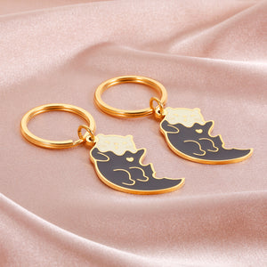 Cute Stuff Couple Gifts for Boyfriend Girlfriend Otter Lover Birthday Christmas Valentines Gifts for Husband Wife Otter Half Otter Matching Gifts Keychain for Best Friend Sister Fiance Him Anniversary