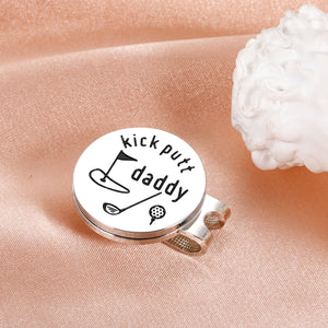 Golf Ball Marker Dad Gifts for Birthday Christmas from Daughter Son Funny Golf Gifts for Men Golfing Gifts for New Dad Stepdad Golf Lover Father’s Day Valentines Gifts Golfer Husband Magnetic Hat Clip