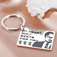 Load image into Gallery viewer, Funny Gifts for Boyfriend Girlfriend Valentines Day Gifts for Him Her The Office Merchandise Fans Keychain for Men Women Wife Husband Anniversary Wedding Keyring for Fiance Groom Couple Birthday Gifts
