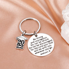 Load image into Gallery viewer, Class of 2022 Graduation Gifts Keychain for Him Her Inspirational Christian Bible Verse Gifts for High School College Boys Girls Grad Gifts for Senior Nurse Medical School Students Master PhD Friends
