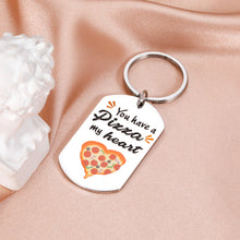 Load image into Gallery viewer, Funny Pizza Valentines Day Gifts for Couples Boyfriend Girlfriend Cute Anniversary Wedding Gifts Keychain for Husband Wife Bride Groom Birthday Engagement Pizza Gifts for Pizza Lover Soulmate Fiance
