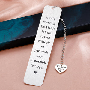 Farewell Gifts for Coworkers Manager Boss Day Gifts Bookmark for Women Men Great Leaders Thank You Boss Gifts for Supervisor New Job Goodbye Promotion Mentor Coach Boss Lady Retirement Holiday Gift