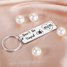 Load image into Gallery viewer, Funny Gifts for Son Daughter from Mom Don’t Do Stupid Poop Keychain for Teen Boy Girl Sarcasm Birthday Graduation Christmas Gifts for Teenager Humor Gag Valentine New Drive Gifts for Him Her Women Men
