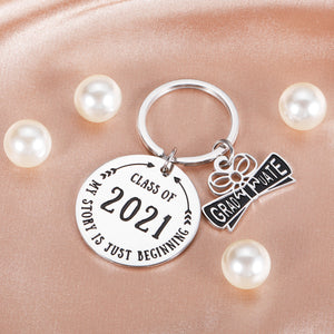 Class of 2021 Graduation Gifts for Him Her High School Graduation Seniors Nurse Masters Inspirational Keychain Gifts for College Medical Student Women Men Grads Coming of Age Presents for Son Daughter