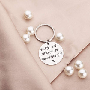 Father's Day Gifts for Dad from Daughter - I'll Always be Your Little Girl-Father of Bride,Keychain Gift Father Daughter Gift, Dad Birthday Gift, Dad Christmas Gift (DAD-Girl)