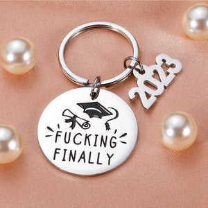 2023 Graduation Gifts for Him Her Funny High School College Graduation Gifts Keychain for Boys Girls Nursing Law School Students Senior Graduate Gifts for Master PhD Degree Son Daughter Best Friends