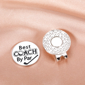 Best Coach Golf Ball Marker Gifts for Coach Retirement Christmas Thank You Gifts for Men Golfer Sports Team Appreciation Gifts for Coach Golf Lover Coworker Friend Birthday Golf Gift Magnetic Hat Clip