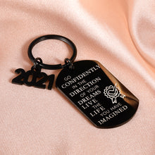 Load image into Gallery viewer, Graduation Gifts for Him Her Class of 2021 Inspirational Keychain for College Son Daughter Seniors High School Graduation Gifts for Teen Boys Girls Motivational Keyring for Nurse Graduates Best Friend
