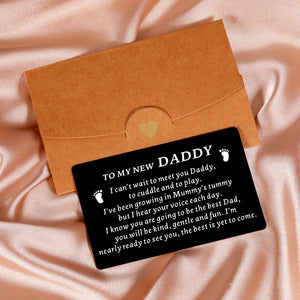 New Daddy Gifts for Men Him New Dad Wallet Card Insert for First Time Dad to be Fathers Day Christmas Pregnancy Baby Announcement Expecting Dad Gifts for Parents Soon to Be Dad Husband Valentines Gift