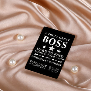 Boss Christmas Gifts for Men Wallet Insert Card for Male Boss Lady Leader Thank You Appreciation Gifts Mentor Supervisor Bosses Day Gifts Retirement Farewell for Manager Coworker Leaving Birthday Gift