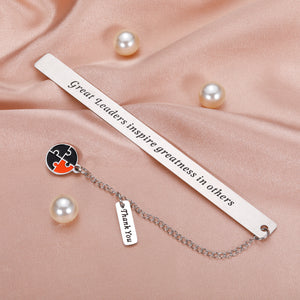 Great Leaders Gift for Boss Supervisor Mentor Bosses Day Bookmark Gifts for Women Men Boss Lady PM Coworker Leaving Farewell Retirement Promotion Thank You Appreciation Leadership New Job Holiday Gift