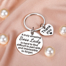 Load image into Gallery viewer, Boss Lady Gifts for Women Boss Day Appreciation Keychain for Girl Boss Female Farewell Gifts for Manager Supervisor Coworker Leaving Retirement Promotion Employee Appreciation Office Christmas Gifts
