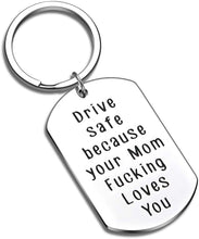 Load image into Gallery viewer, Tritiara Graduation Keychain Gift to My Son Daughter from Mom And Dad Drive Safe for Valentine Day Gifts Birthday Class 0f 2020 (Because Your Mom Loves You Keychain)
