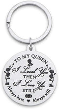 Load image into Gallery viewer, Tritiara Women Keychain for Wife Birthday Bride Wedding Day Girl Her Girls Daughter Marriage Valentines Christmas Chrismas My Queen Gift
