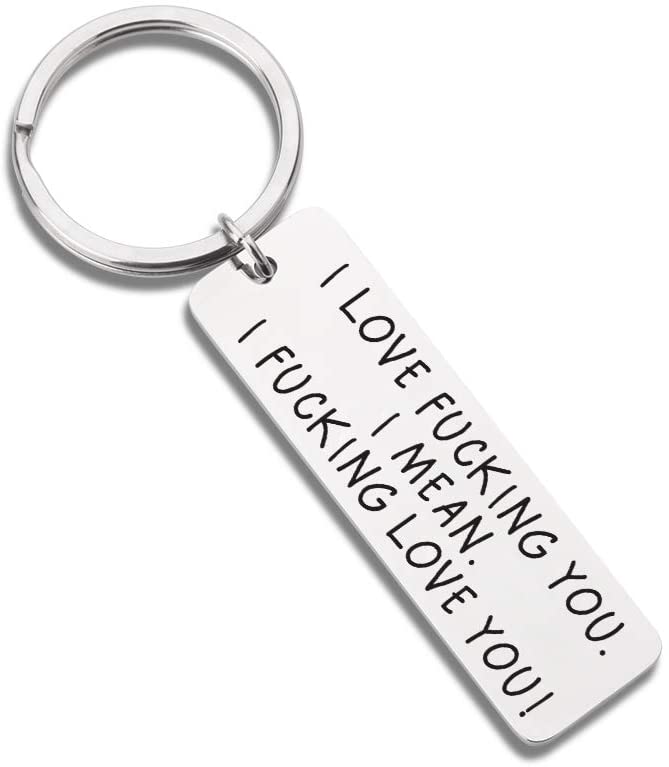 Birthday Gift Funny Couple Keychain for Boyfriend Husband from Girlfriend Wife Him Her His i Love You Teen Wedding Anniversary Valentine Christmas Key Ring