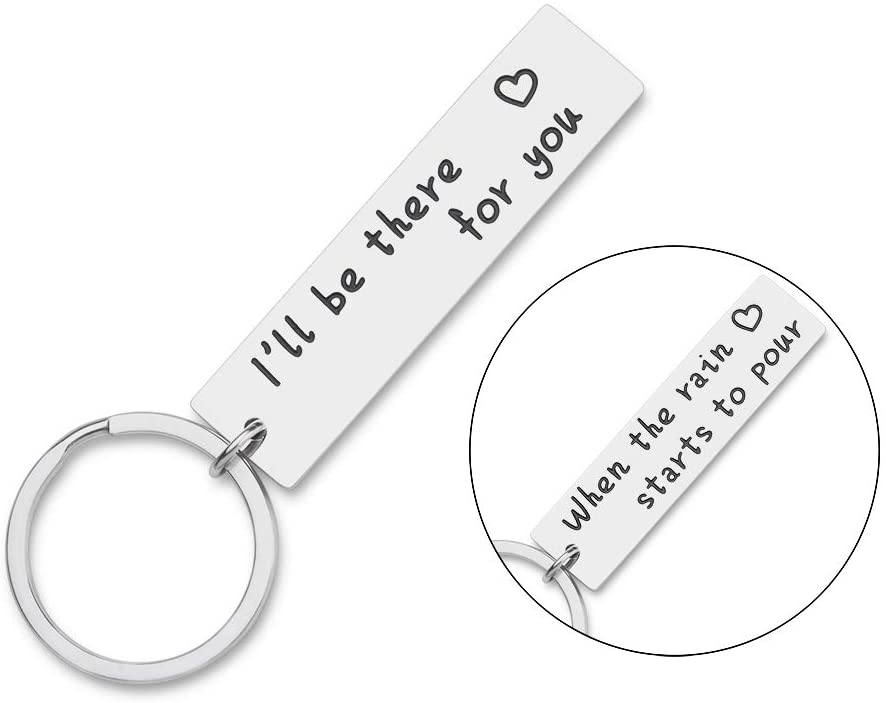 Tritiara Best Friend Gift Keychain for Women Men Friends TV Show Merchandise Quote Double-Sided-Couples Gifts Keyrings for BFF Dad Mother Friendship Christmas Birthday Jewelry Gift