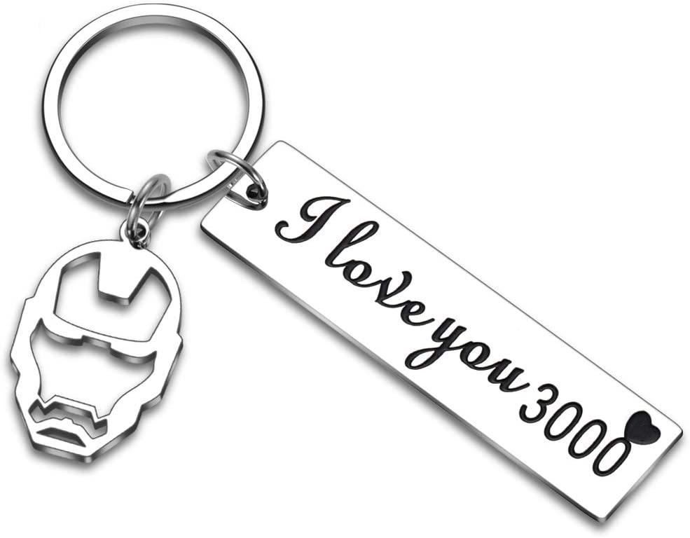 Tritiara I Love You 3000 Keychain Gift for Daughter Son Dad Mom Gifts Anniversary Keychain for Husband Wife Birthday for Her Him Women Men