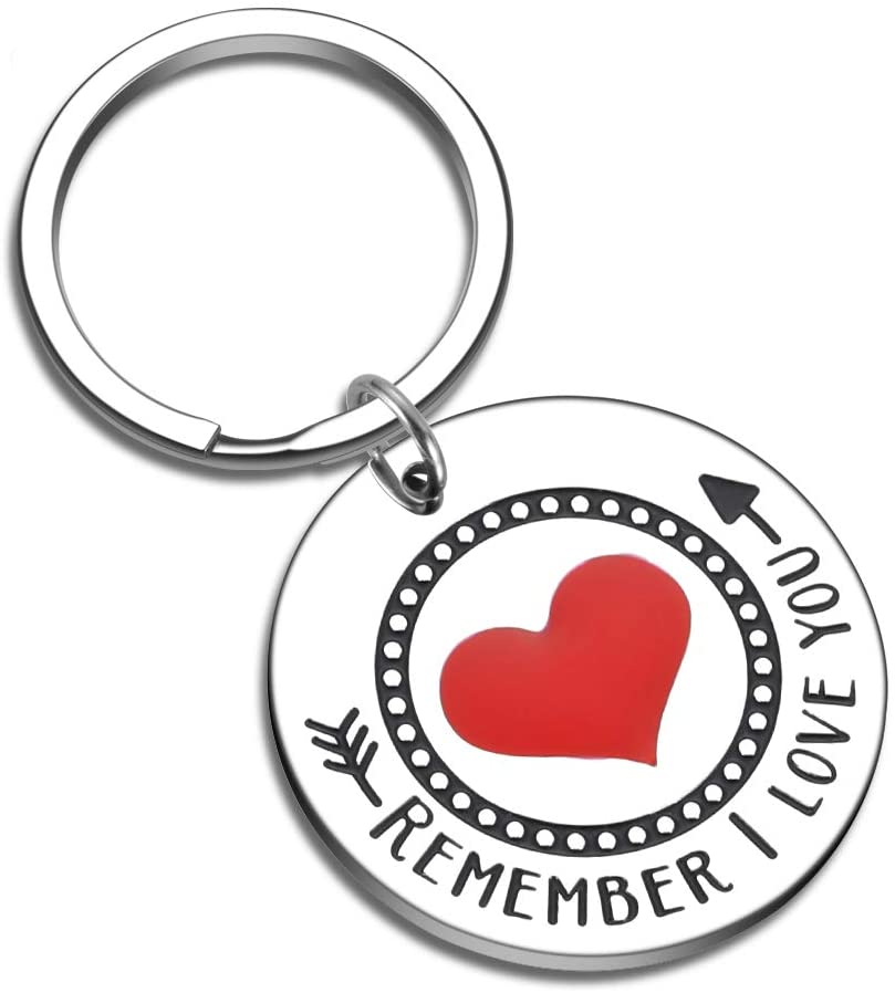 Tritiara Remember i Love You Mom Dad Keychain Couple Gifts for Him Her-Husband for Girlfriend Boyfriend Wife for Anniversary Birthday Wedding Gifts from Wifey Hubby Mothers Fathers Day Gifts
