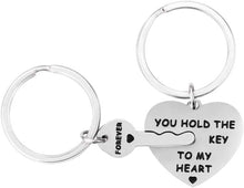 Load image into Gallery viewer, Tritiara Couples Chrismas Gifts Keychains for Girlfriend Wife Boyfriend Husband Him Her -Puzzle Key Ring- You Hold The Key to My Heart Forever -Birthday,Wedding, Anniversary Valentine Gift
