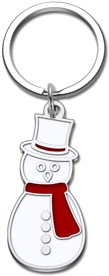 Tritiara Cute Reindeer Keychain Gift Stocking Stuffers Supplies for Boys and Girls Kids Daughter Son from Mom Dad Fur Ball Snowman Women Men Claus Wapiti Puff Ball Keyring Car Handbag Bag Decoration Key Ring